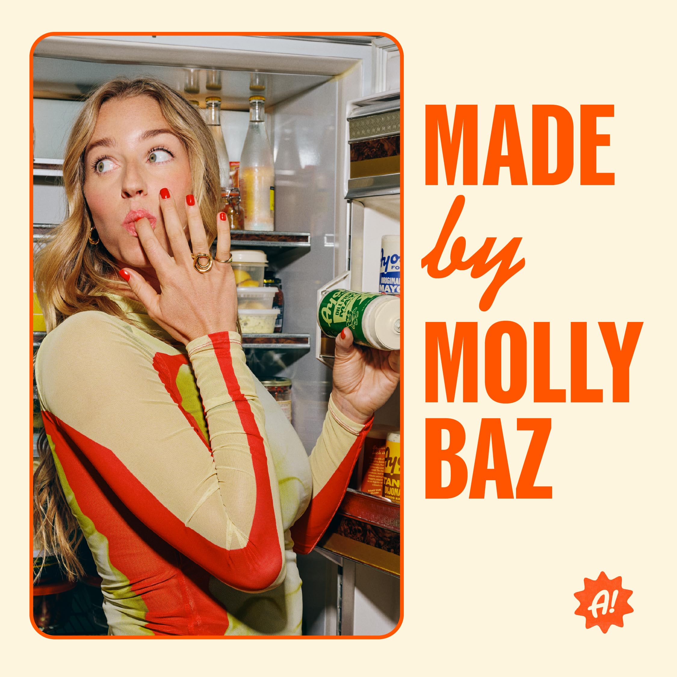 Ayoh Foods, Mayo Gone Wild, Made by Molly Baz - Easy to Squeeze, Perfect for; Sandwiches, Burgers, Fries, Nuggets, Wraps & Dips (2 Pack, Original Mayo)