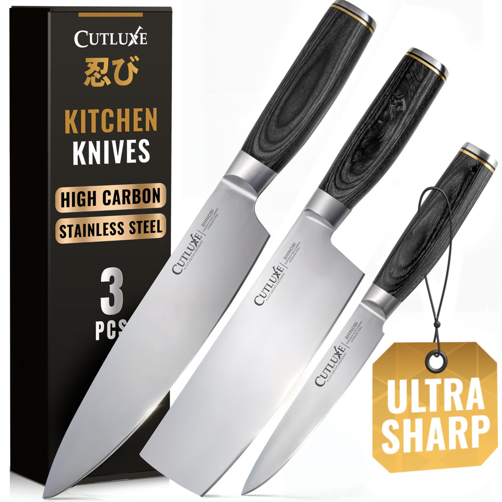 Cutluxe Santoku Knife, 5" Japanese Meat & Vegetable Knife for Chopping