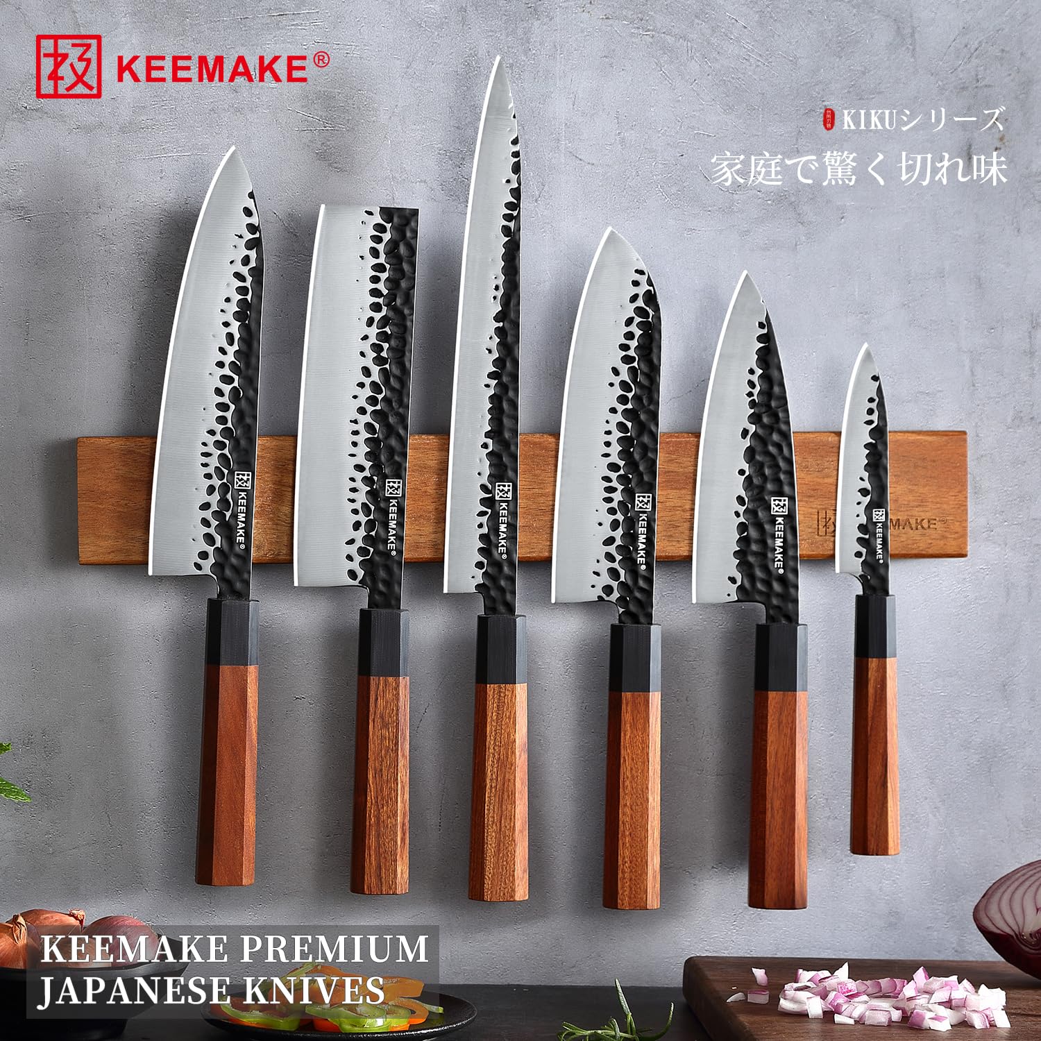 KEEMAKE Deba Knife 6 inch, Double Bevel Japanese 440C Stainless Steel