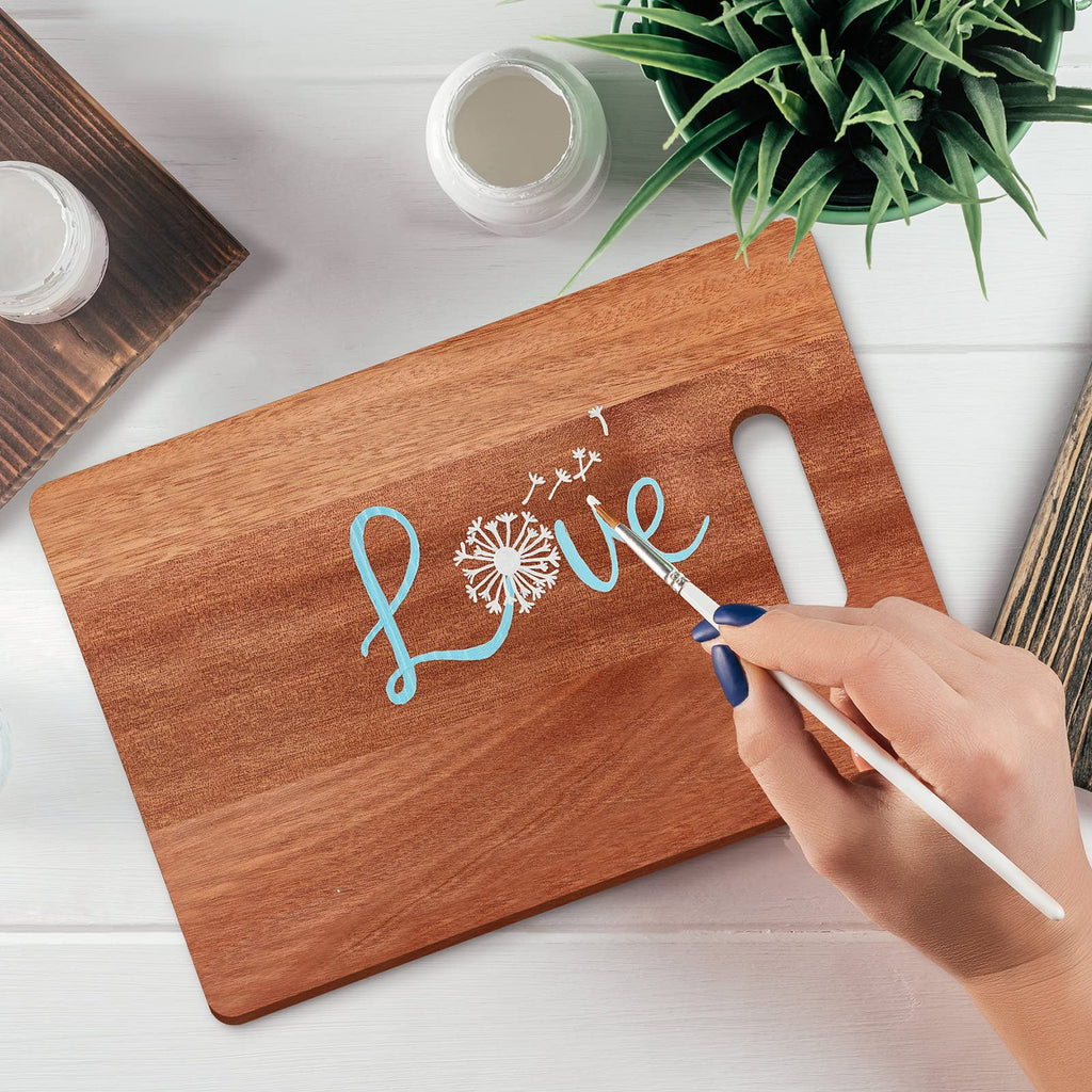 Vesici 18 Pack Laser Engraving Walnut Cutting Board Blanks, 14 x 11 Inch Walnut Cutting Boards with Handles, Bulk Craft Boards for Wood Burning, Custom Engraving Gifts