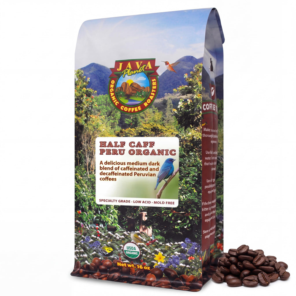 Java Planet Low Acid Organic Papua New Guinea Whole Bean Coffee 16oz