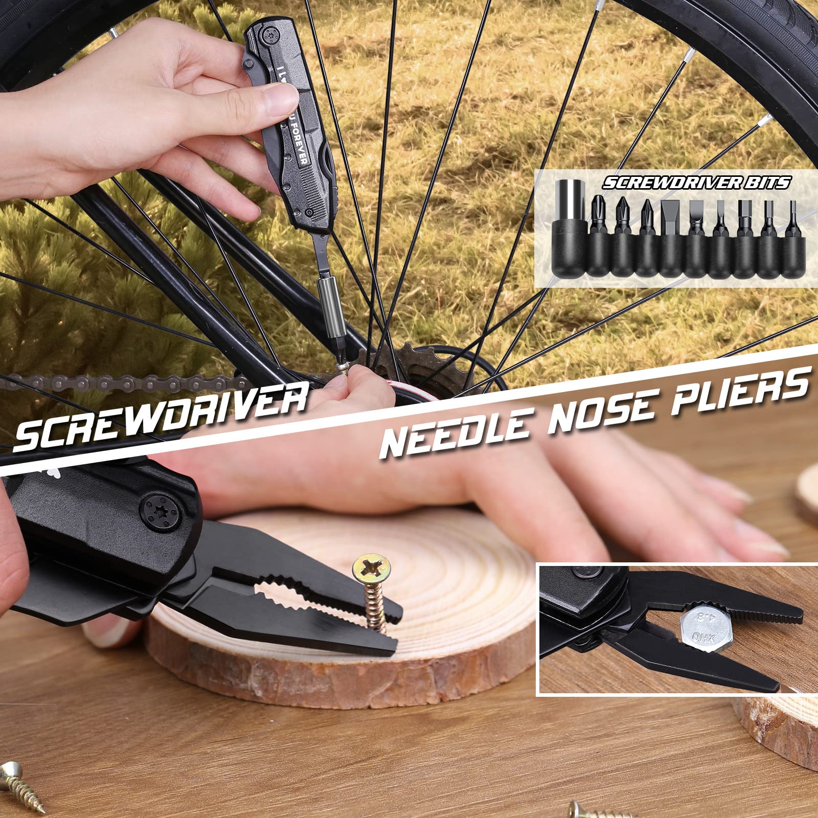Gifts for Boyfriend Husband,Multitool Pocket Knife "I LOVE YOU",Anniversary Birthday Christmas Valentines Day Gifts for Him,Unique Camping Hunting Cycling Gift Ideas for Men