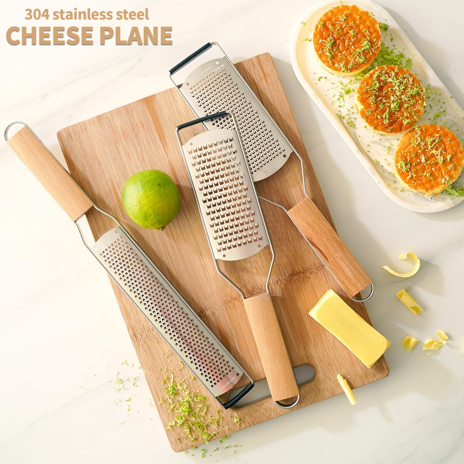 AGIgear Professional Cheese Graters for Kitchen Stainless Steel Handheld