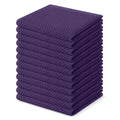 Homaxy 100% Cotton Waffle Weave Kitchen Dish Cloths, Ultra Soft Absorbent Quick Drying Dish Towels, 12 x 12 Inches, 12-Pack, Eggplant