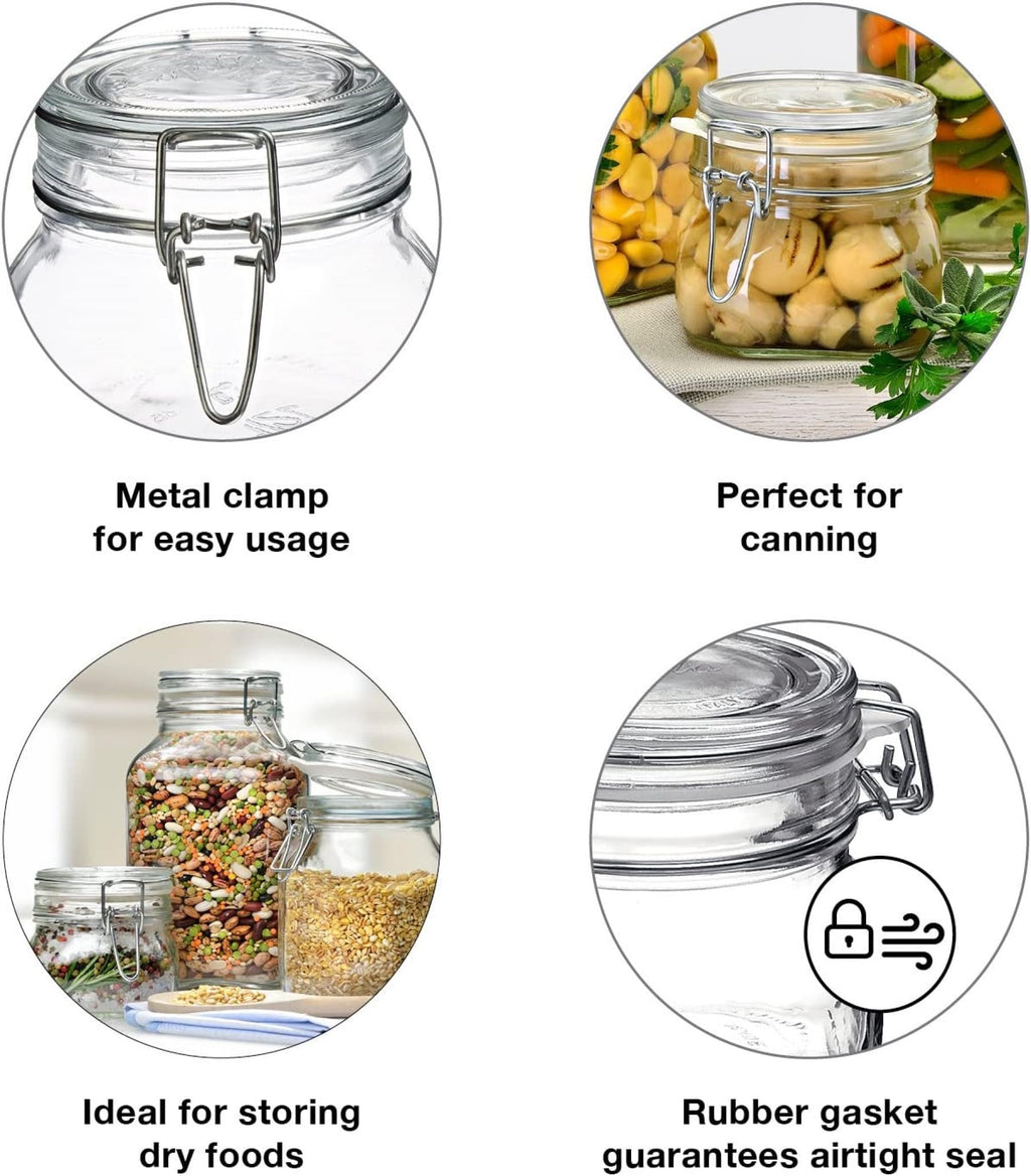 Bormioli Rocco Fido Cylinder Jar 33.75 oz - Clear, Set of 2