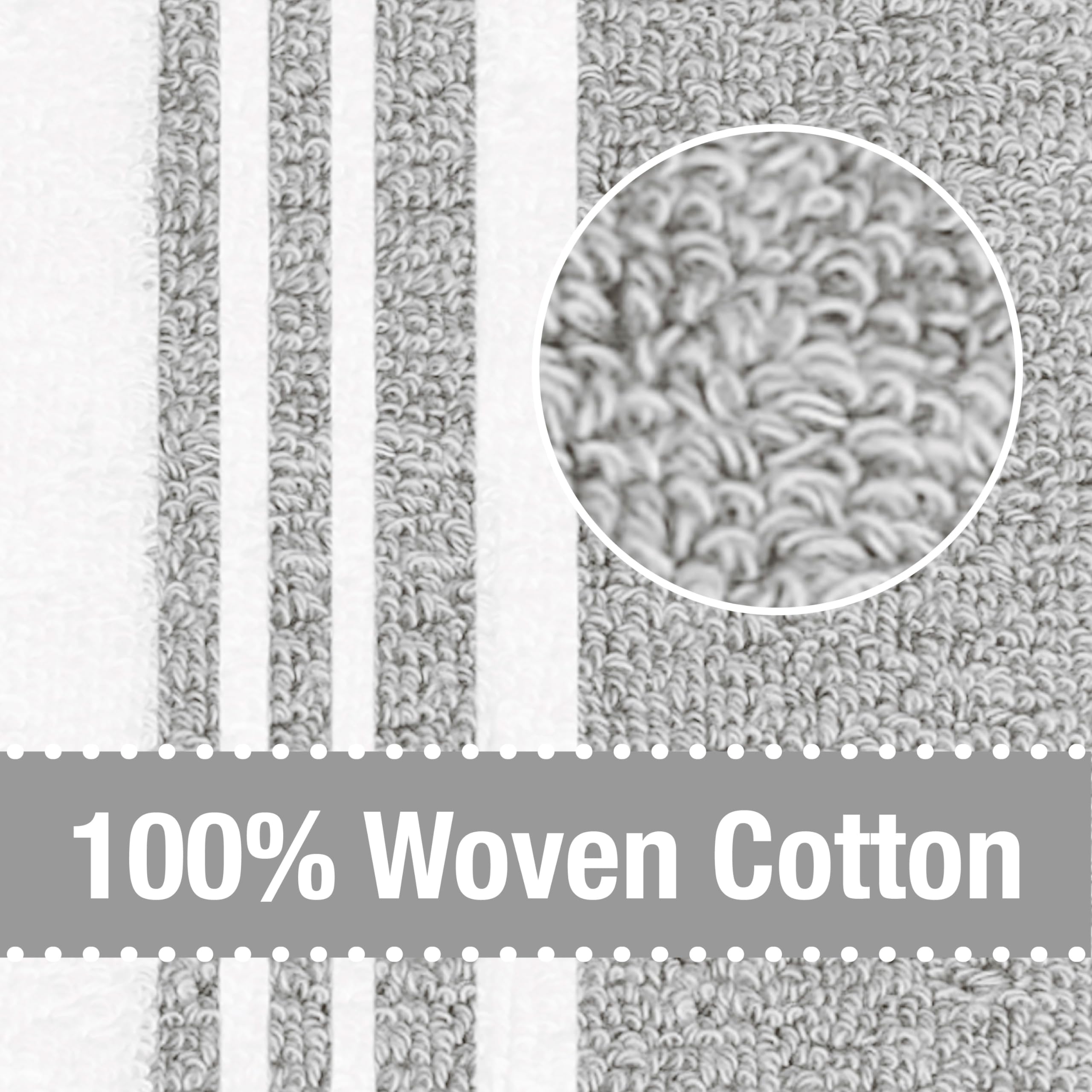 All-Clad Dual-Purpose Kitchen Towels: Highly Absorbent - 100% Cotton, 17"x30" Dish Towels for Cleaning & Drying Dishes & Glassware, 3-Pack, Titanium