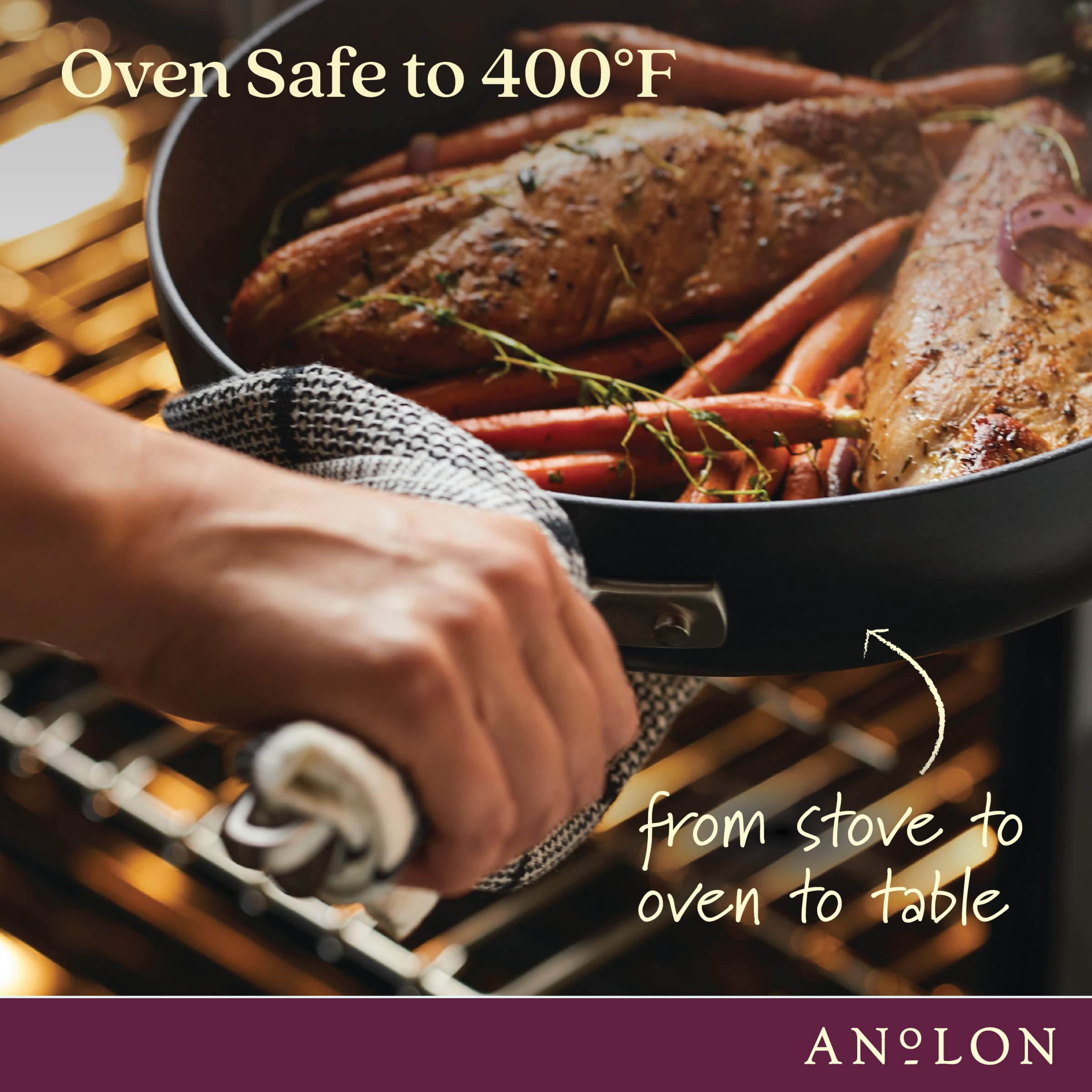 Anolon Advanced Home Hard-Anodized Nonstick Frying Pan, 10.25-Inch Nonstick Pan, Onyx