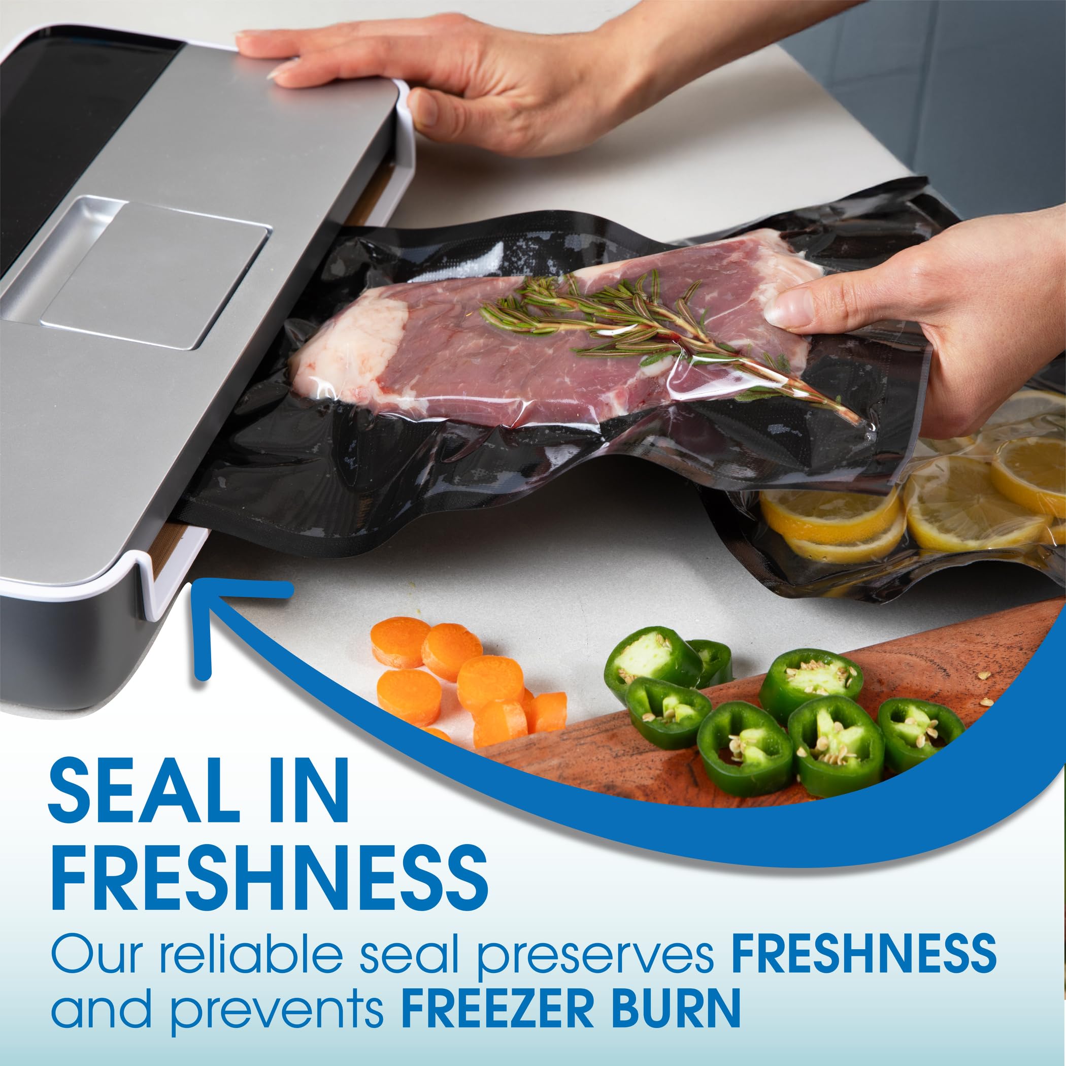 6" X 10" Vacuum Sealer Bags - 200 Count BPA-Free Food Storage Bags