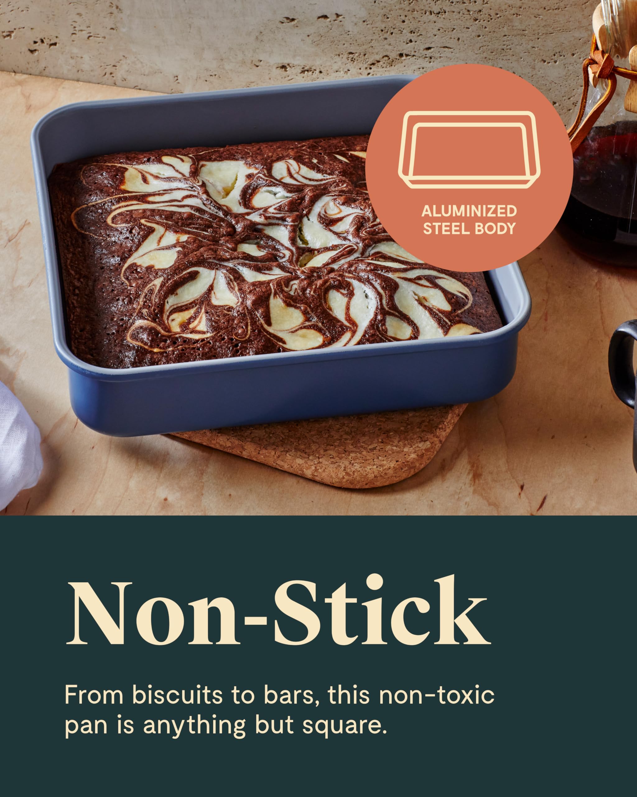 Caraway 9" Non-Stick Ceramic-Coated Square Pan Set