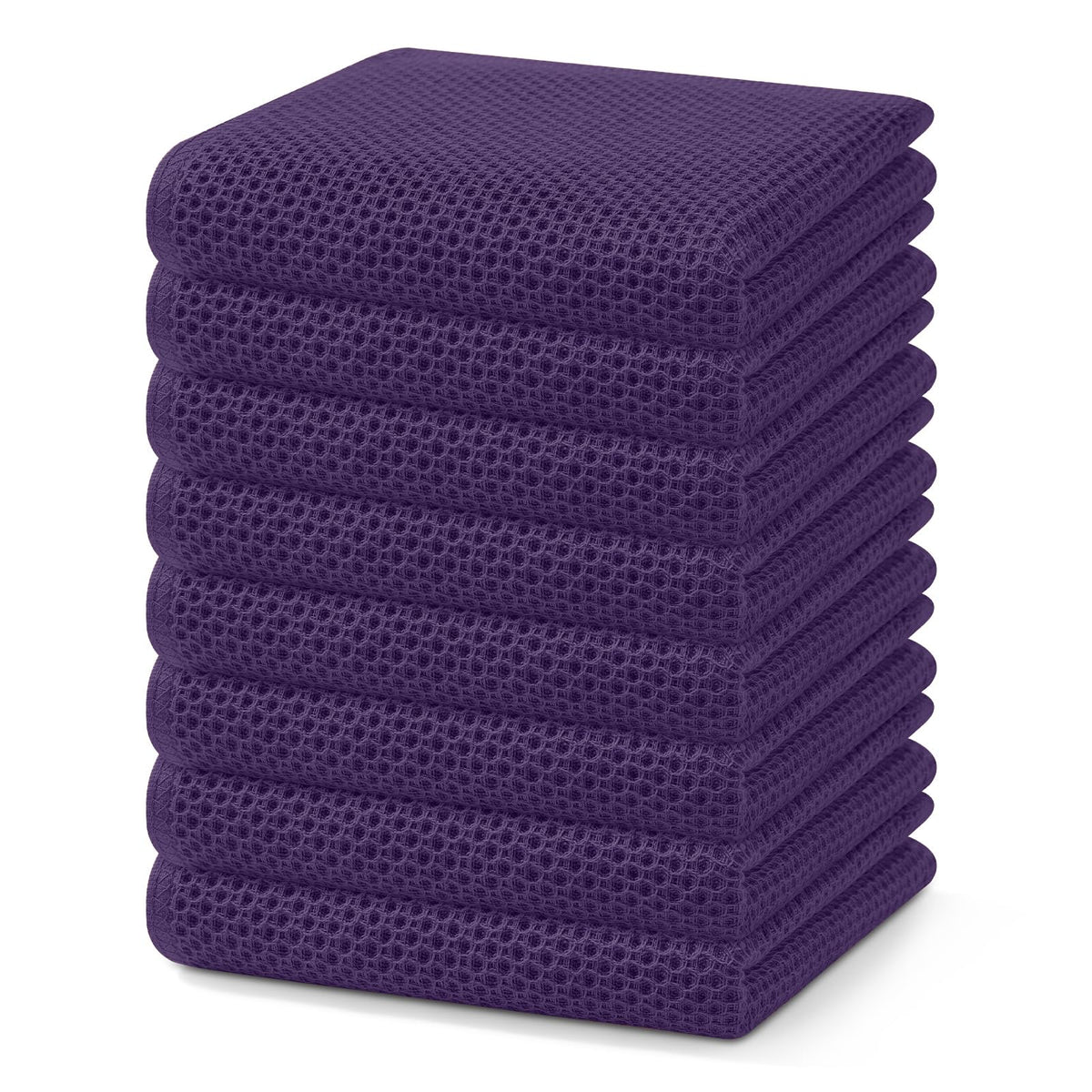 Homaxy 100% Cotton Waffle Weave Kitchen Dish Cloths, Ultra Soft Absorbent Quick Drying Dish Towels, 12 x 12 Inches — 12 x 12 - 12 Pack — 13 X 28 - 8 Pack