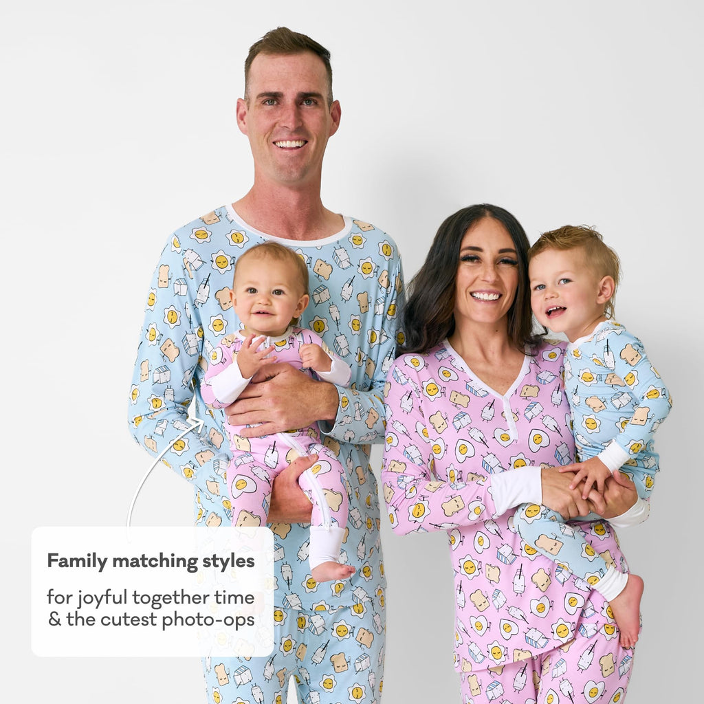 Little Sleepies Baby Pajamas, Pink Breakfast Buddies, 6-12M