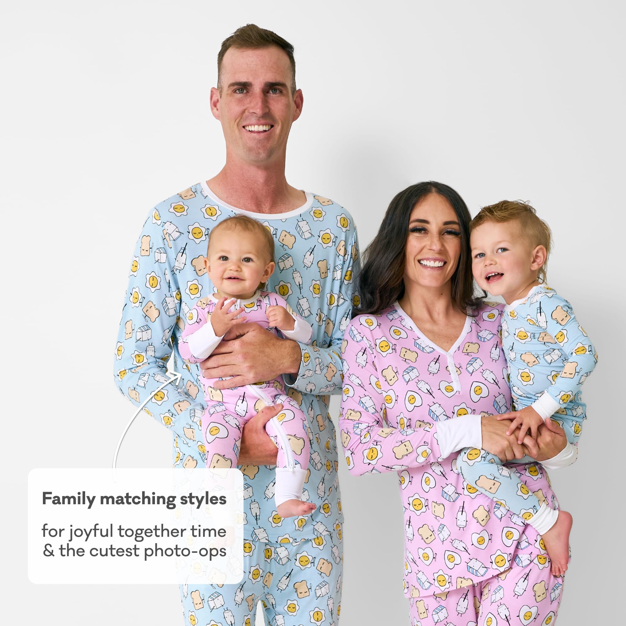 Little Sleepies Baby Pajamas, Pink Breakfast Buddies, 6-12M
