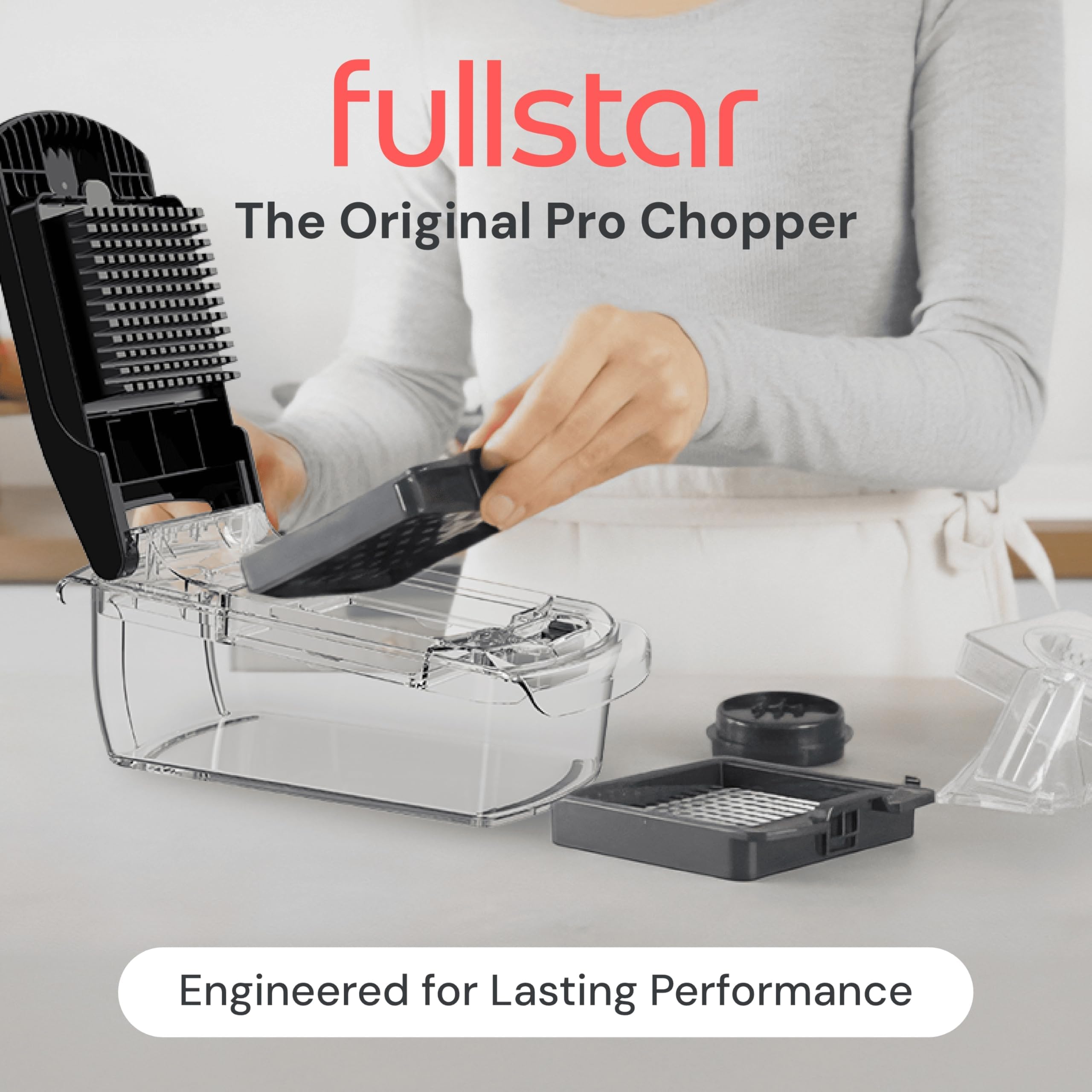 Fullstar Pro Original Vegetable Chopper & Spiralizer, Kitchen Prep Tool