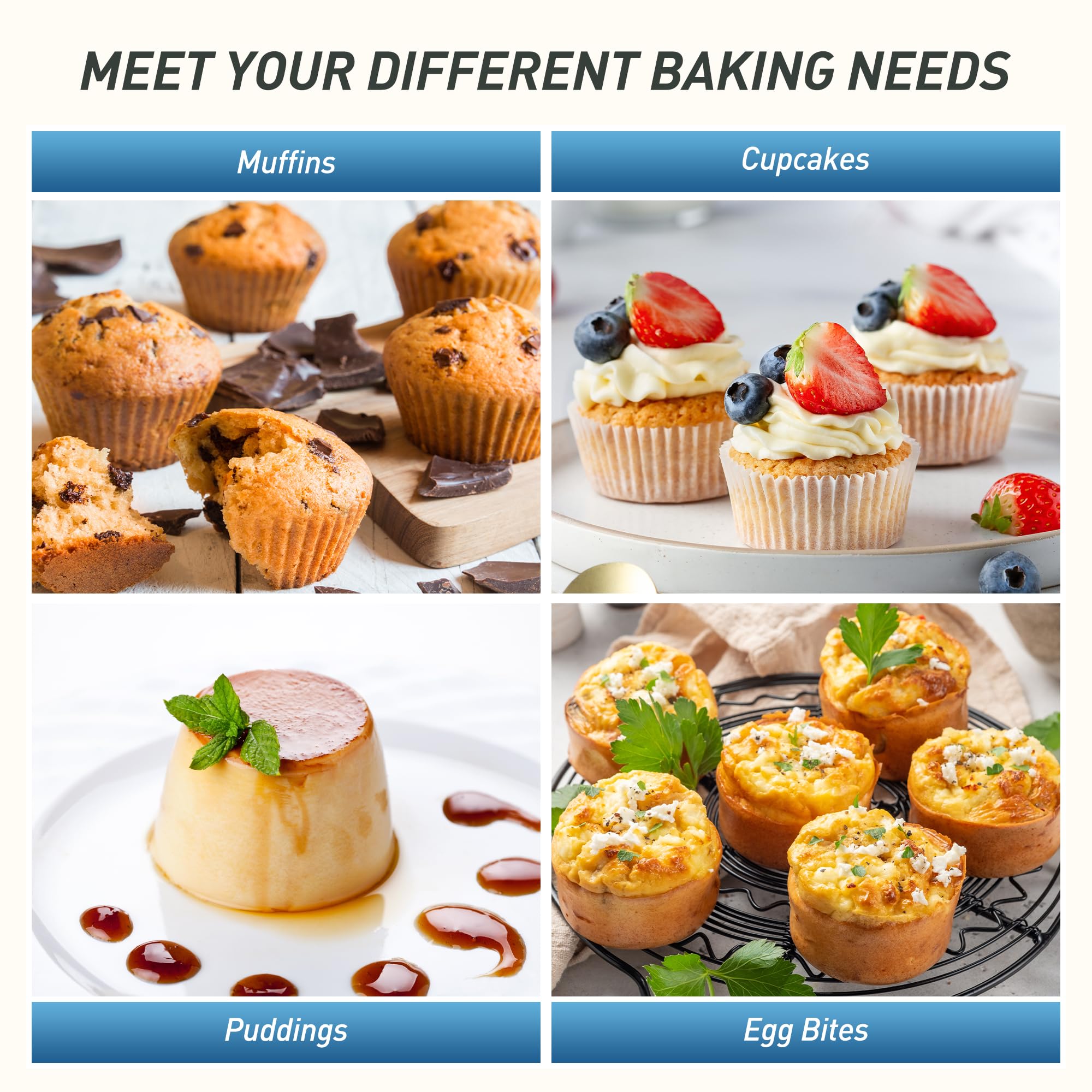 2 Packs 12 Cups Silicone Muffin Pan with Metal Reinforced Frame Regular Size Cupcake Pan Tray Egg Bites Silicone Circle Cookie Molds Muffin Tin Tart Pans Baking Sheet Set for Breakfast Sandwiches