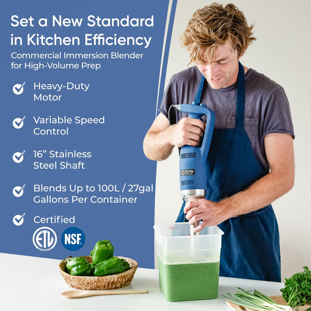 TK Commercial Immersion Blender 500W Heavy Duty for Restaurants - 16" Shaft