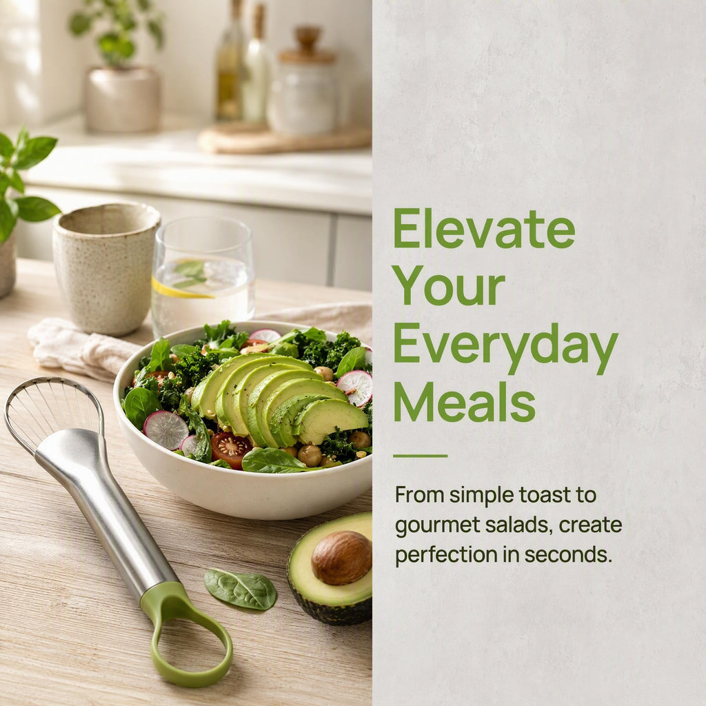 QPQ 2-in-1 Avocado Slicer & Pitter, Stainless Steel Kitchen Tool