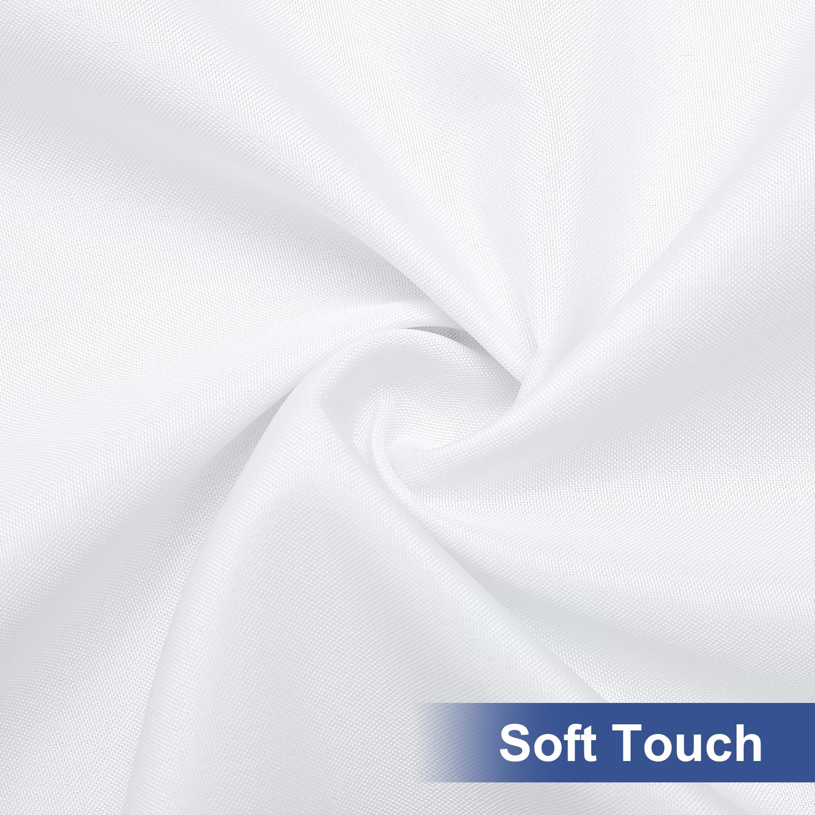 homing Rectangle Table Cloth Cover, Water-Resistant Polyester Elastic Fitted Tablecloth, Fits for 6 Foot Folding Tables, Washable Table Protector for Picnic, Camping, Outdoor (White, 30" x 72")