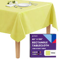 Gee Di Moda Rectangle Tablecloth - 60 x 126 Inch Yellow Table Cloth for 8 Foot Rectangle Tables - Heavy Duty Washable Fabric - for Holiday Party, Dinner, Weddings, Baby Shower & Events