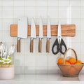 KORELION WOOD Magnetic Knife Strip, 16 Inch Oak Magnetic Knife Holder for Wall with N52 Super Strong Magnets, Premium Wooden Knife Magnetic Strip Organizer for Kitchen Knives, Tools,No Drilling