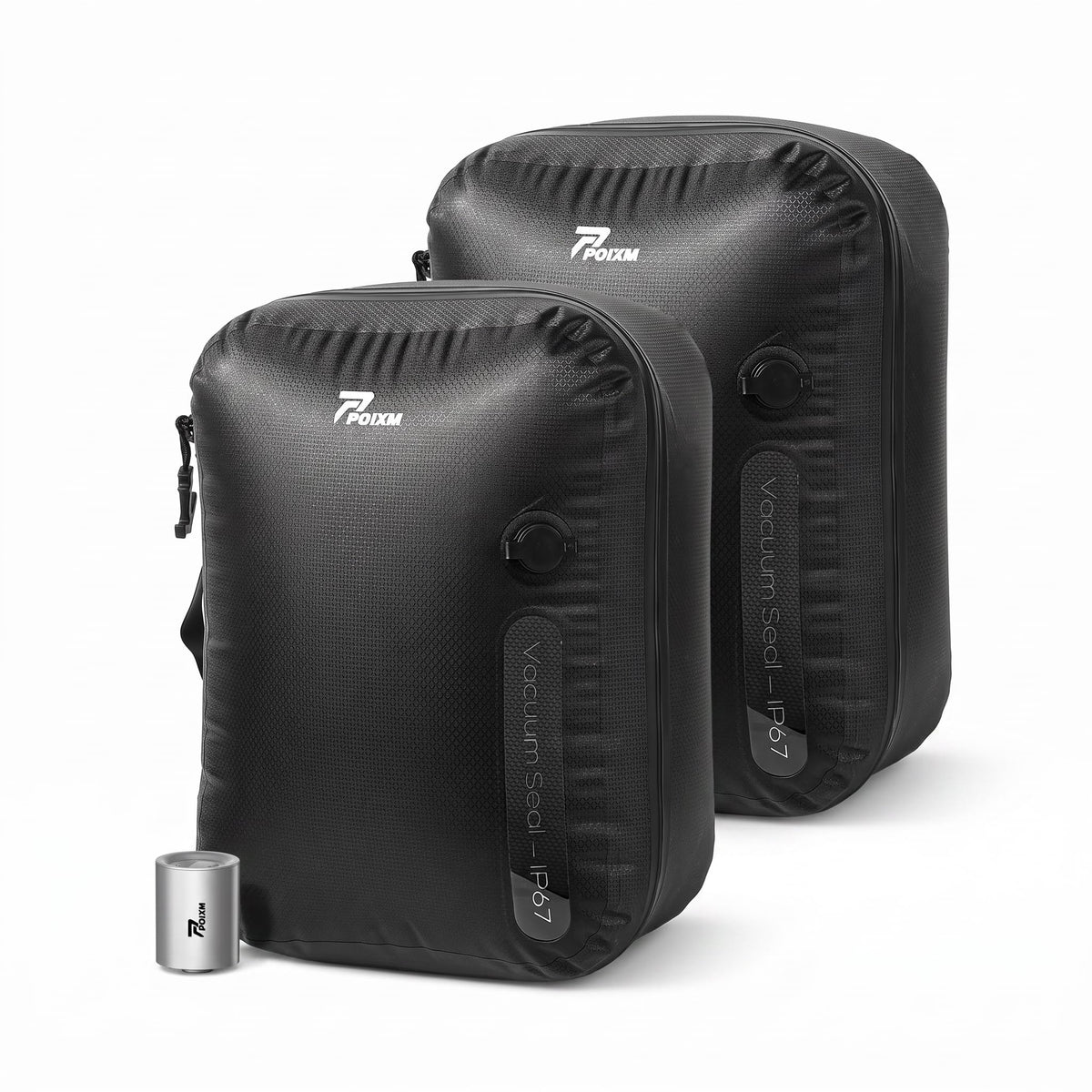 POIXM Travel Vacuum Bags with Pump, Carry-On Space Saver, Medium (3 Pack)
