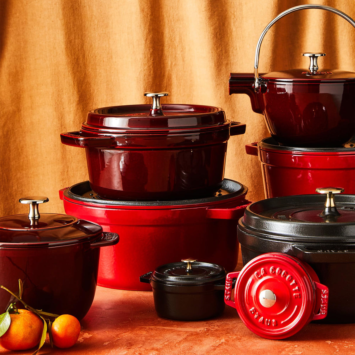 Staub Cast Iron 4-qt Round Dutch Oven - Grenadine