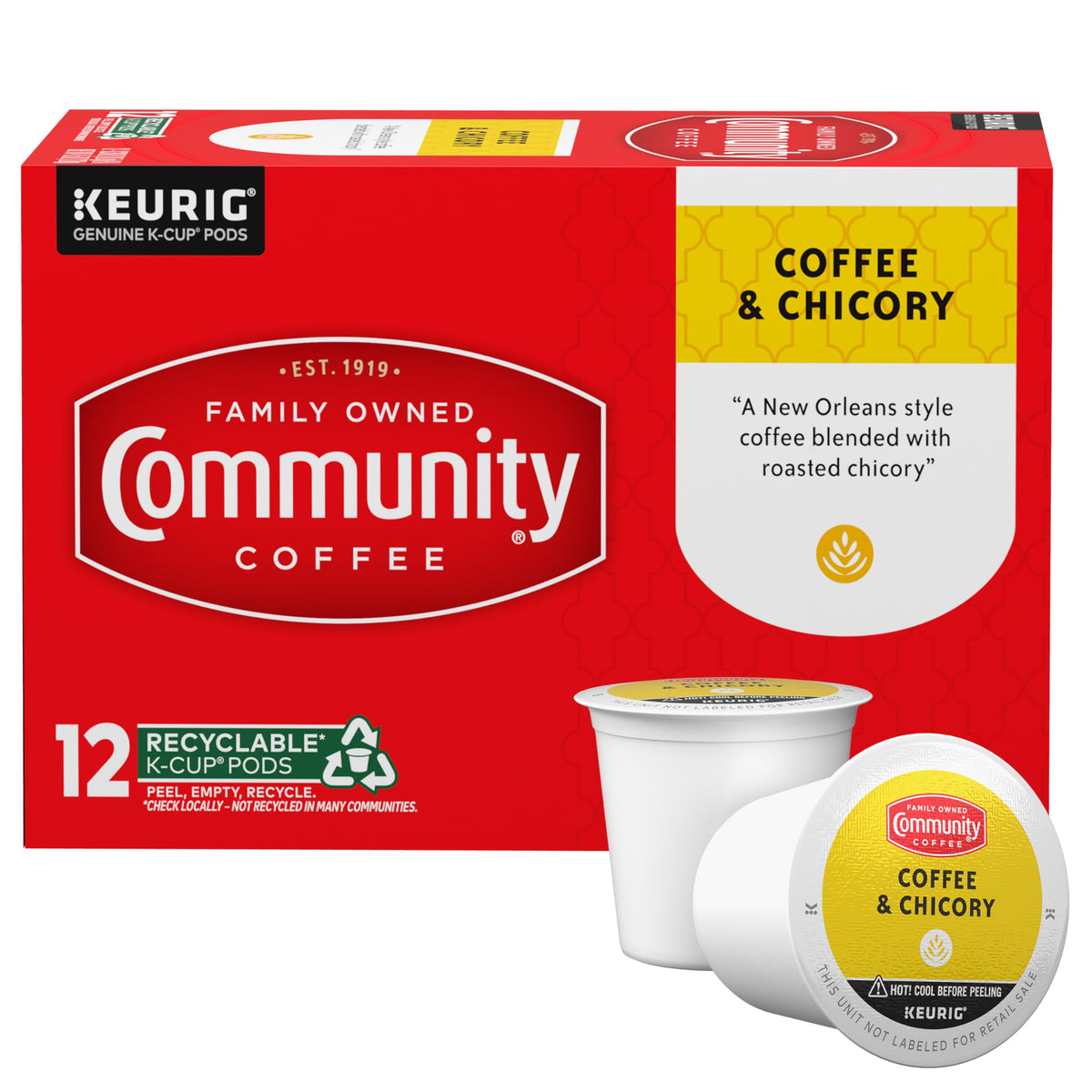 Community Coffee Grandma's Sugar Cookie Keurig K-Cup Pods, Limited Edition Holiday Flavor, Natural Ingredients, 10 Count (Pack of 1)