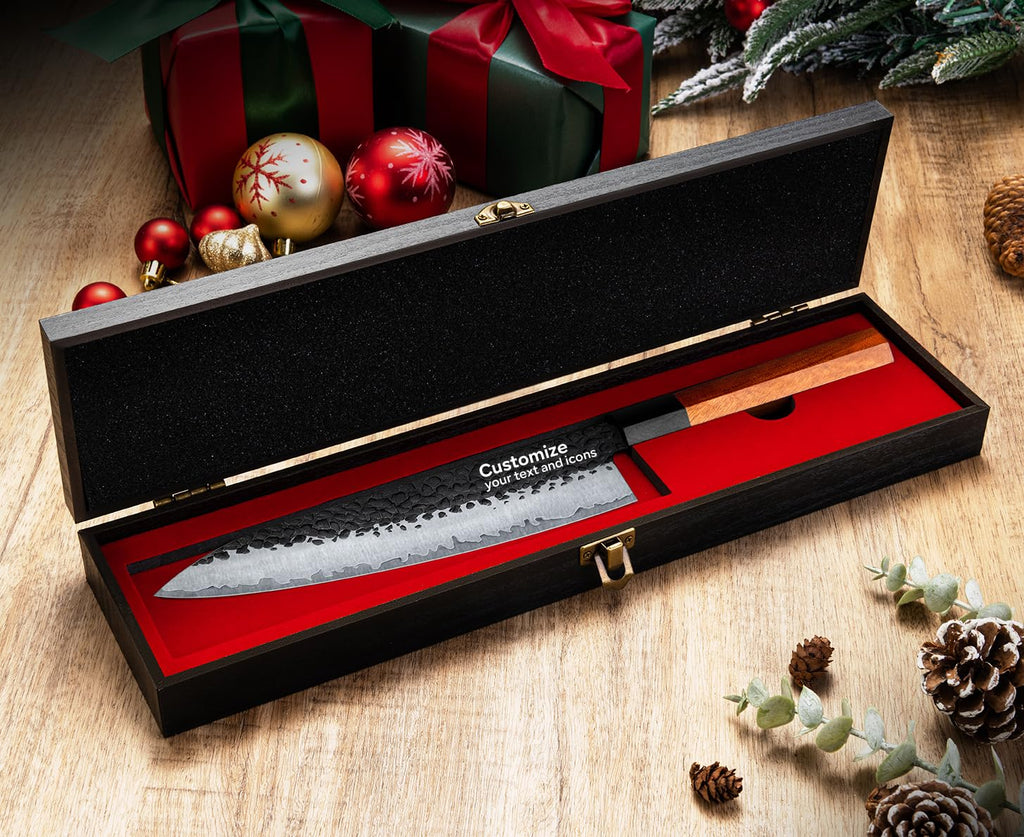 YONOVAK 8 Inch German Chef Knife in EN1.4116 High Carbon Steel, Ultra Sharp Non-Slip Full-Tang Handle Kitchen Knife, Dishwasher Safe Rust Resistant Chefs Knife, Thoughtful Birthday Gifts for Women