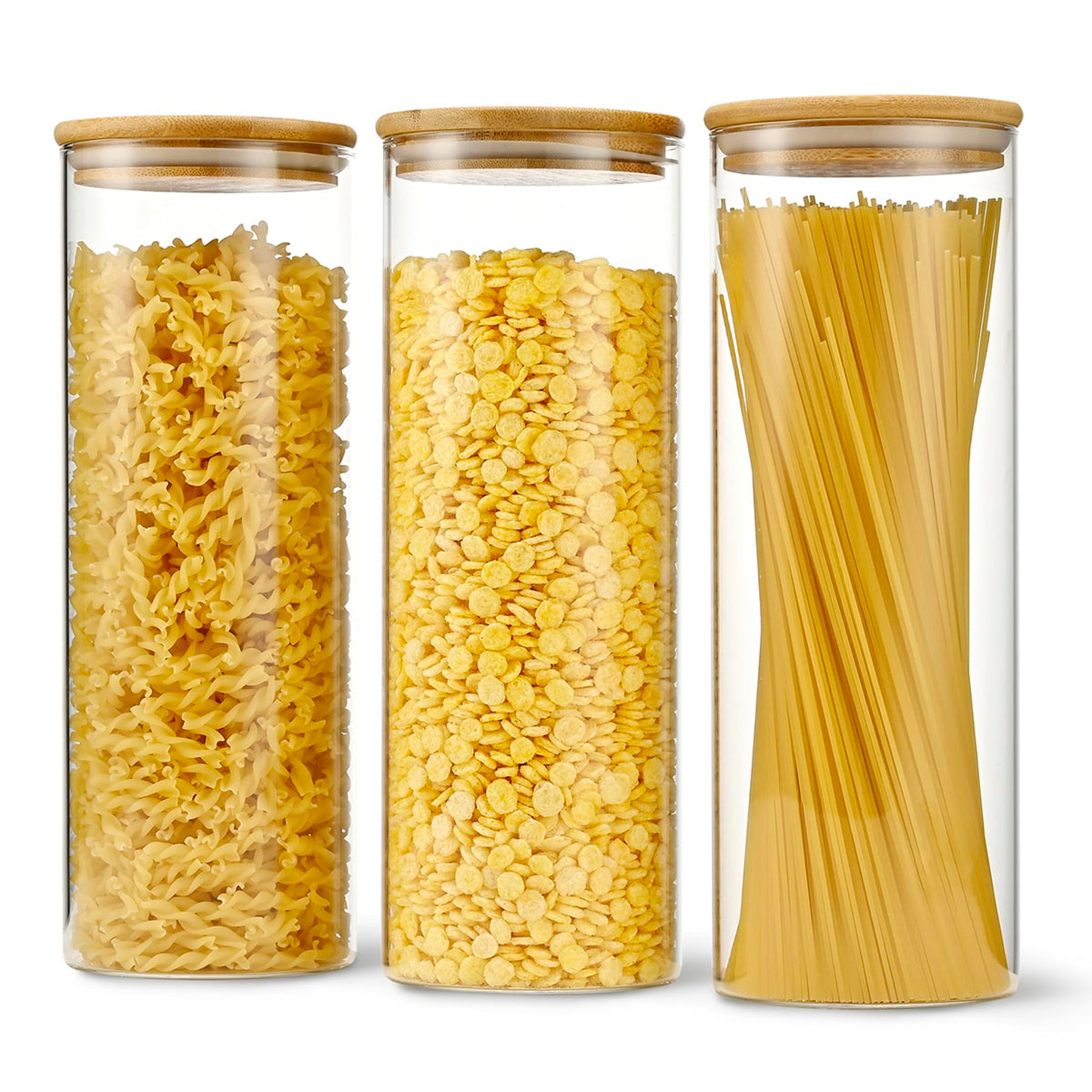 D2scrma 70oz/2.2Qt Round Pasta Storage Containers with Lids 3-Pack