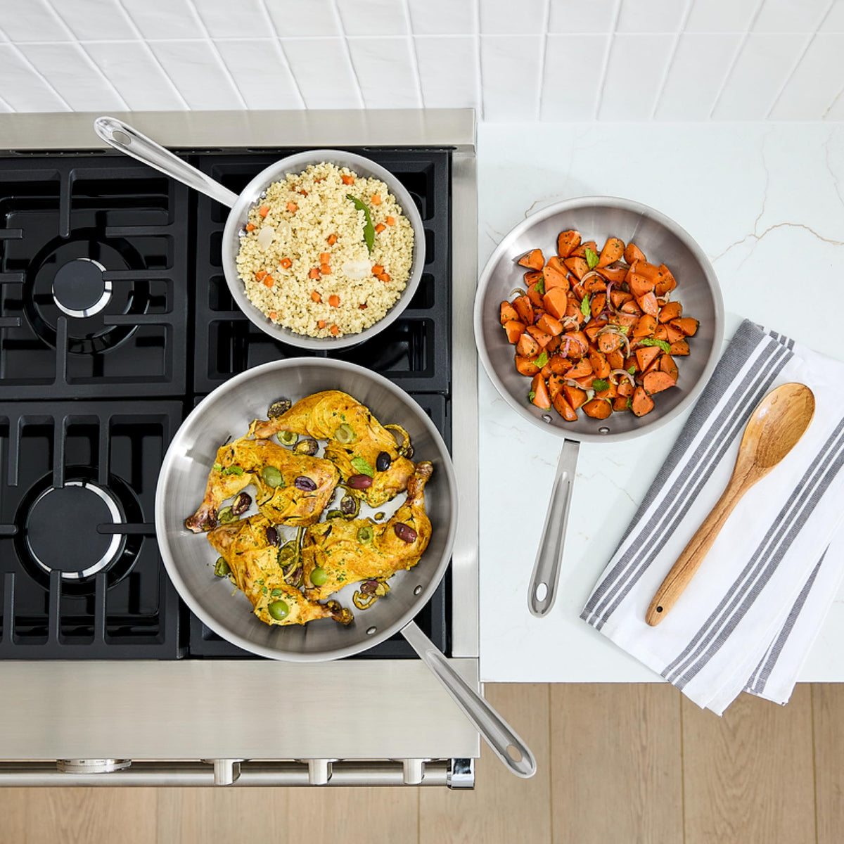 All-Clad D5® Stainless Steel 10-Piece Cooking Set, Made in the USA
