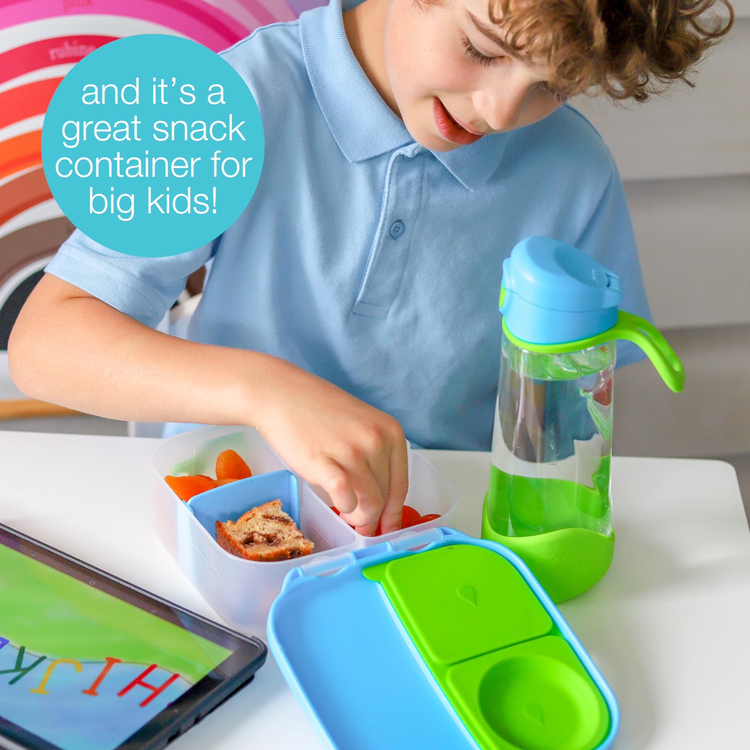 b.box Mini Lunch Box 2-Pack, Snack Containers for Kids, Lunch Box Kids