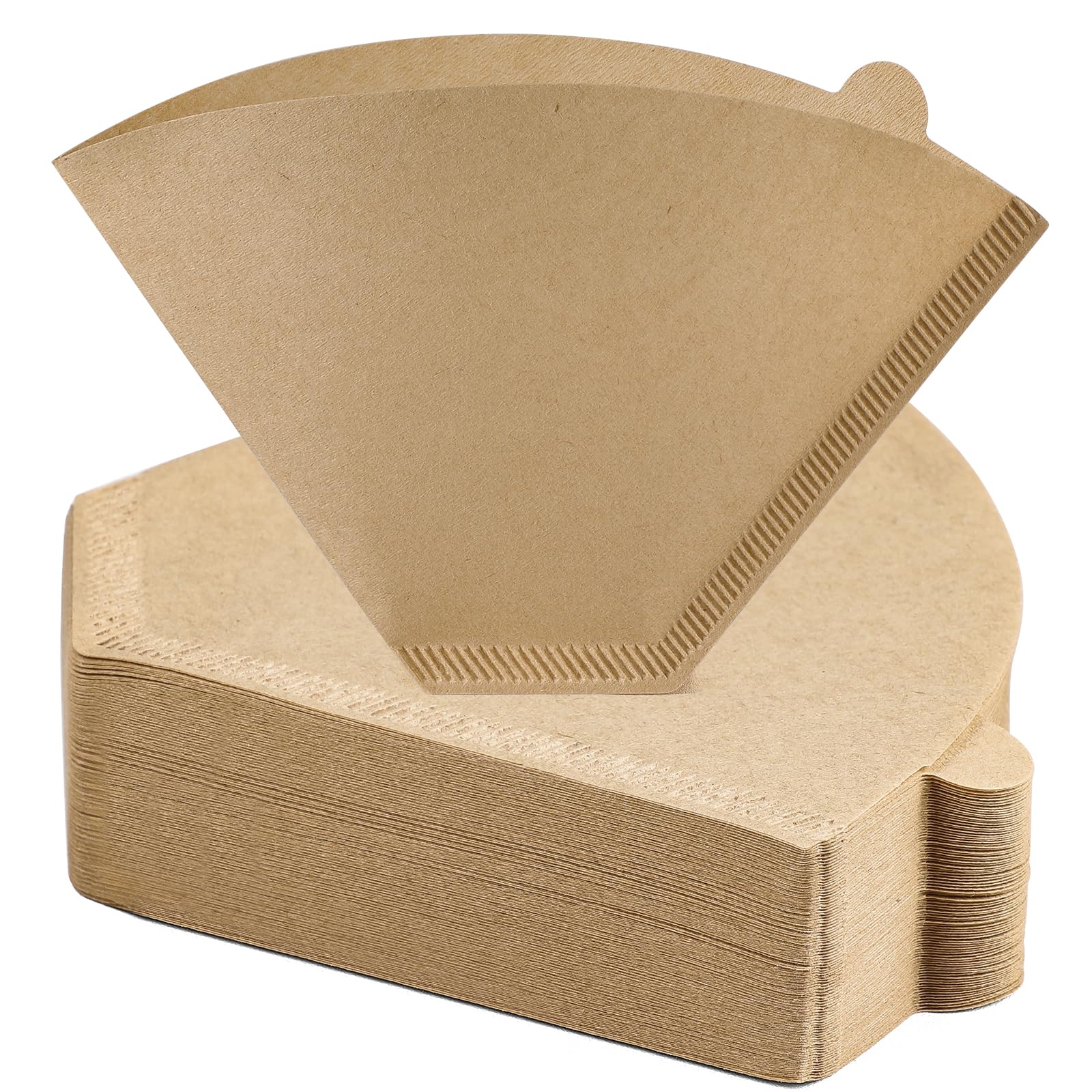 AOZITA #4 Cone Coffee Filters 8-12 Cup, 100 Count Unbleached Natural Coffee Paper Filters, No Blowout, Disposable Coffee Filter for Pour Over and Drip Coffee Maker