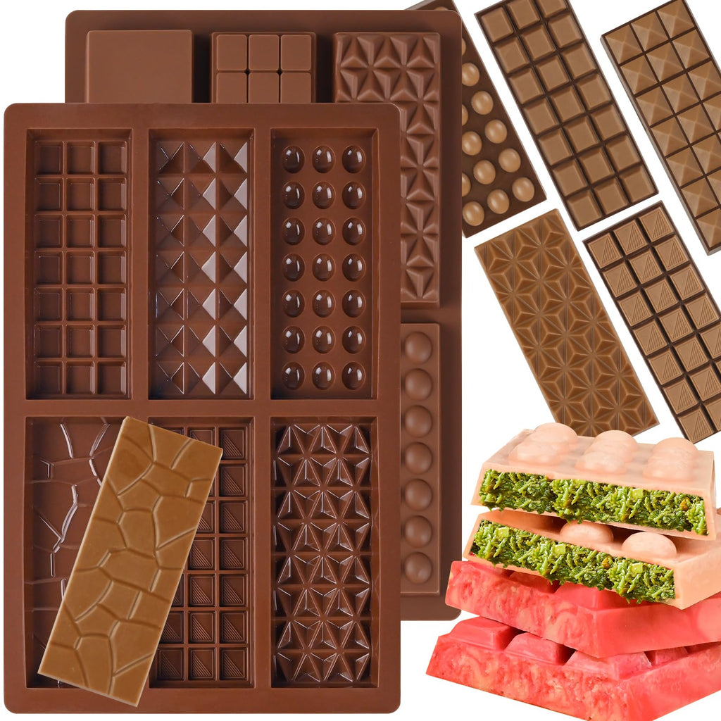 2 Pack Chocolate Bar Mold for Dubai Chocolate