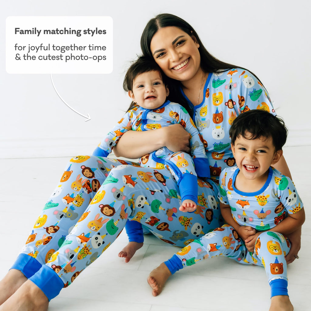 Little Sleepies Baby Pajamas, Blue Party Pals, Newborn
