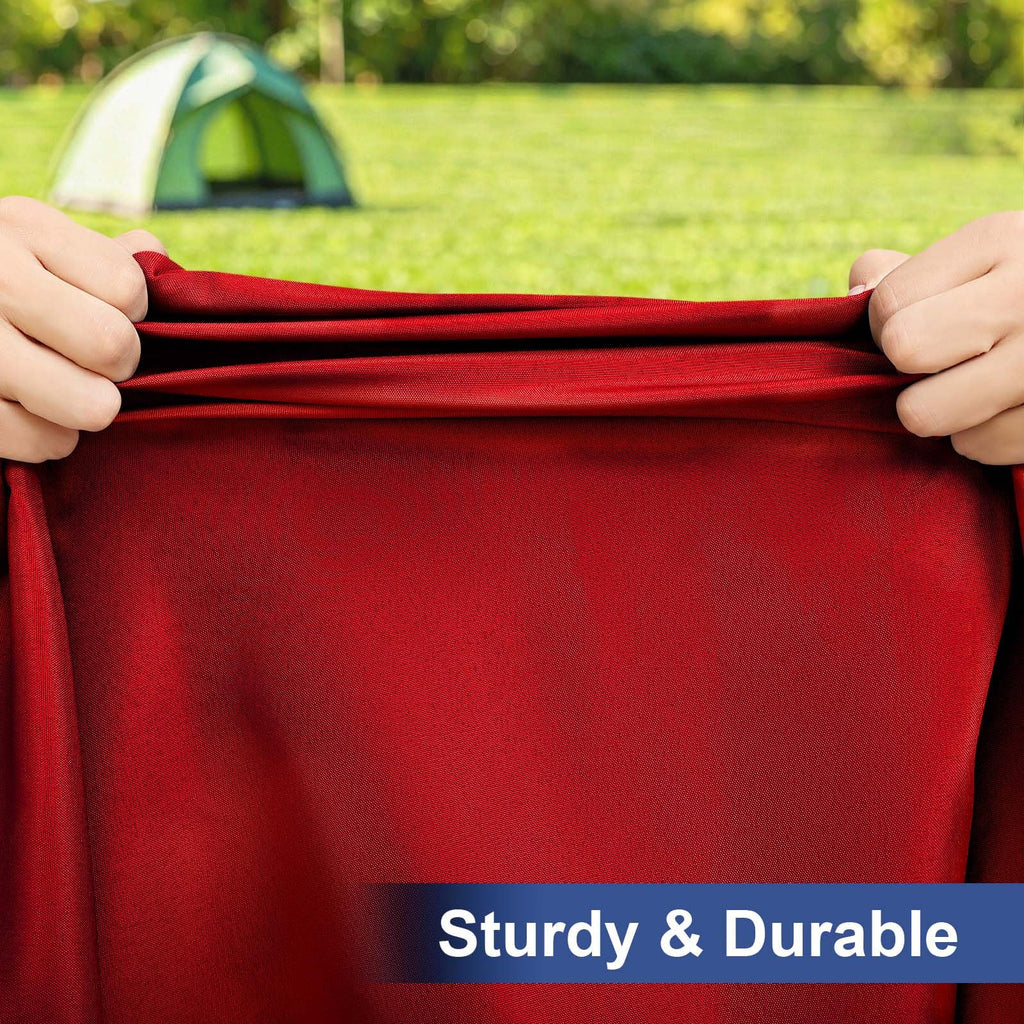 homing Rectangle Table Cloth Cover, Water-Resistant Polyester Elastic Fitted Tablecloth, Fits for 4 Foot Folding Tables, Washable Table Protector for Picnic, Camping, Outdoor (Red, 24" x 48")