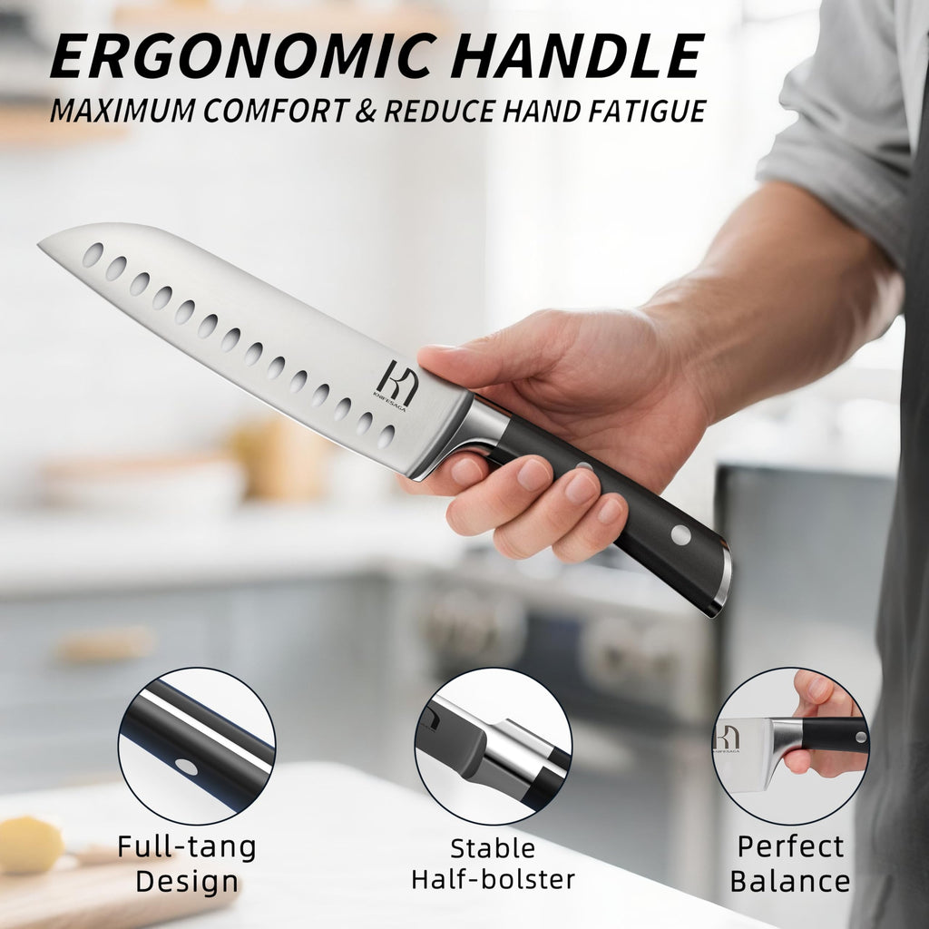 KnifeSaga 15 Pcs Japanese Knives Set for Kitchen, Razor Sharp, Professional
