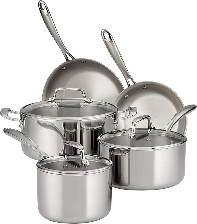 Tramontina Boston Tri-Ply Clad Stainless Steel 3-Quart Sauce Pan with Lid