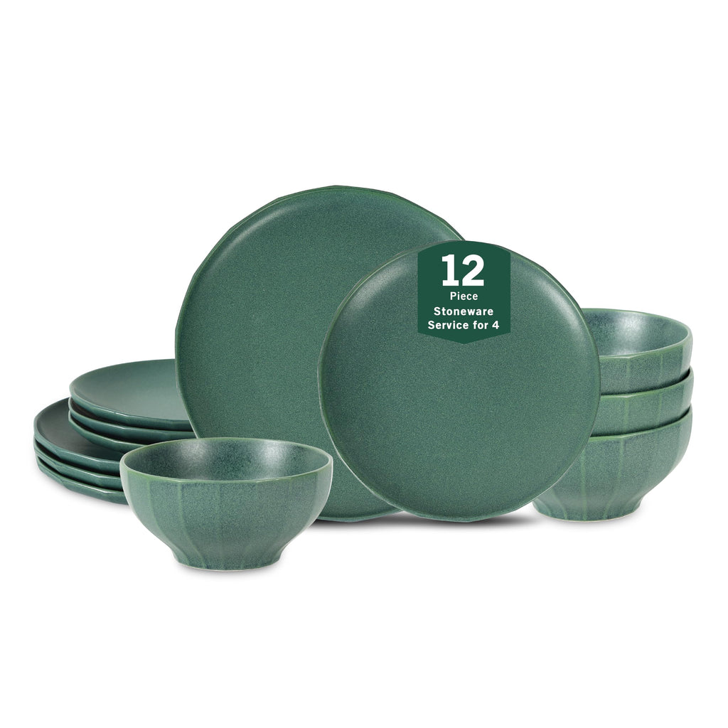 Stone Lain Rio 4-Piece Pasta Bowl Set Stoneware, Black