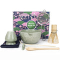 Matcha Whisk Set, 8Pcs Matcha Set Kit include Matcha Bowl, Matcha Whisk and Holder, Bamboo Scoop, Scoop Rest, Sifter and Tea Towel, Matcha Whisk and Bowl Set for Matcha Lovers and Beginers