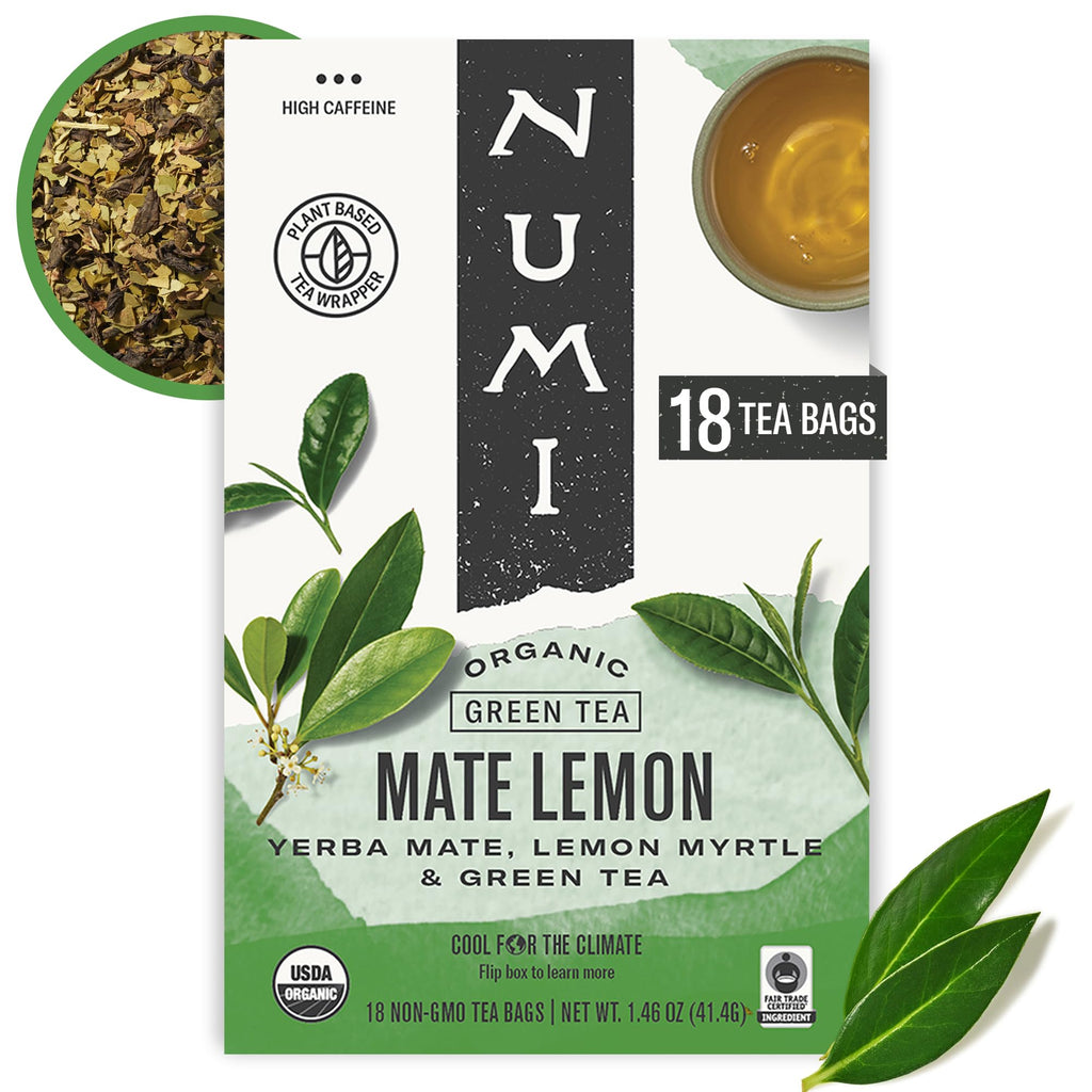 Numi Organic Jasmine Green Tea, 54 Green Tea Bags with Real Jasmine Flowers