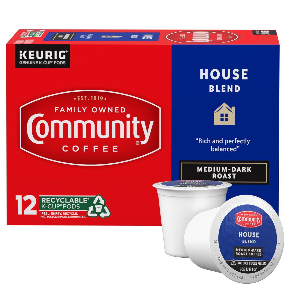 Community Coffee Grandma's Sugar Cookie Keurig K-Cup Pods, Limited Edition Holiday Flavor, Natural Ingredients, 10 Count (Pack of 1)
