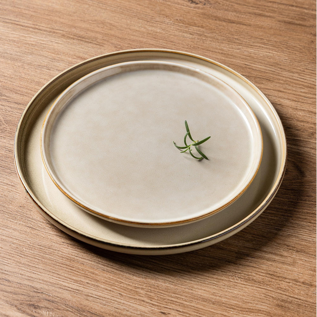AmorArc Stoneware Dinnerware Sets for 8, 24Pcs Plates and Bowls Sets Dishes