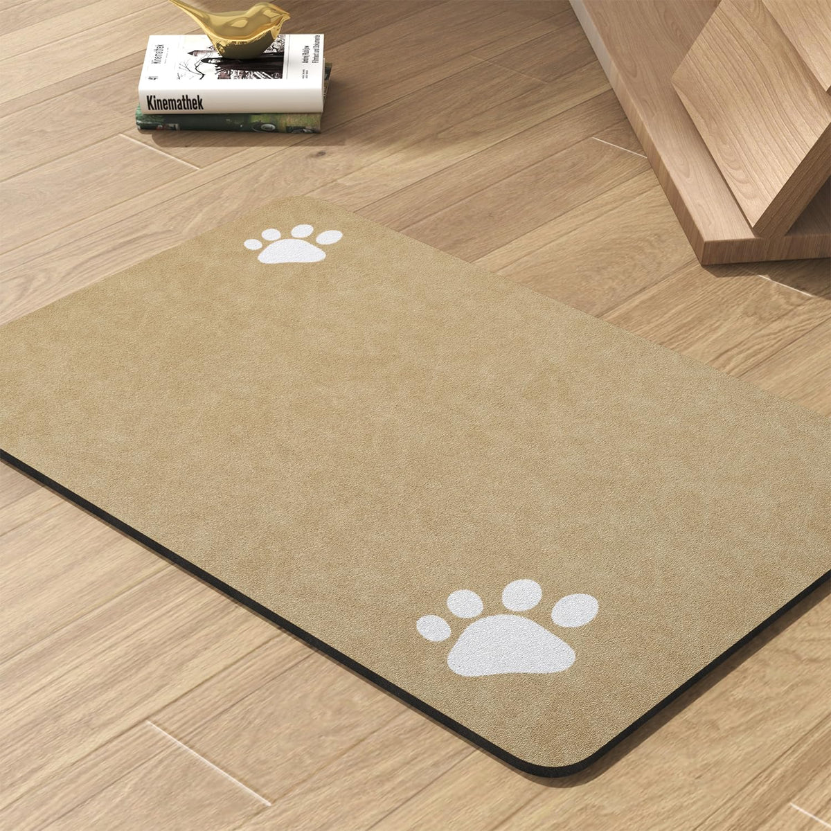 PADOOR Pet Feeding Mat-Absorbent Dog Mat for Food and Water Bowl-No Stains Quick Dry Water Dispenser Mat-Dog Accessories Pet Supplies-Bowl for Messy Drinkers（Darkgrey,17"x28"）