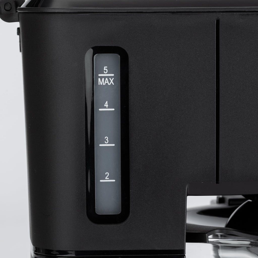 Amazon Basics 5 Cup Drip Coffee Maker with Glass Coffee Pot (0.8 Qt), Auto Shut-off, Auto Pause, Removable Filter Basket, Matte Black