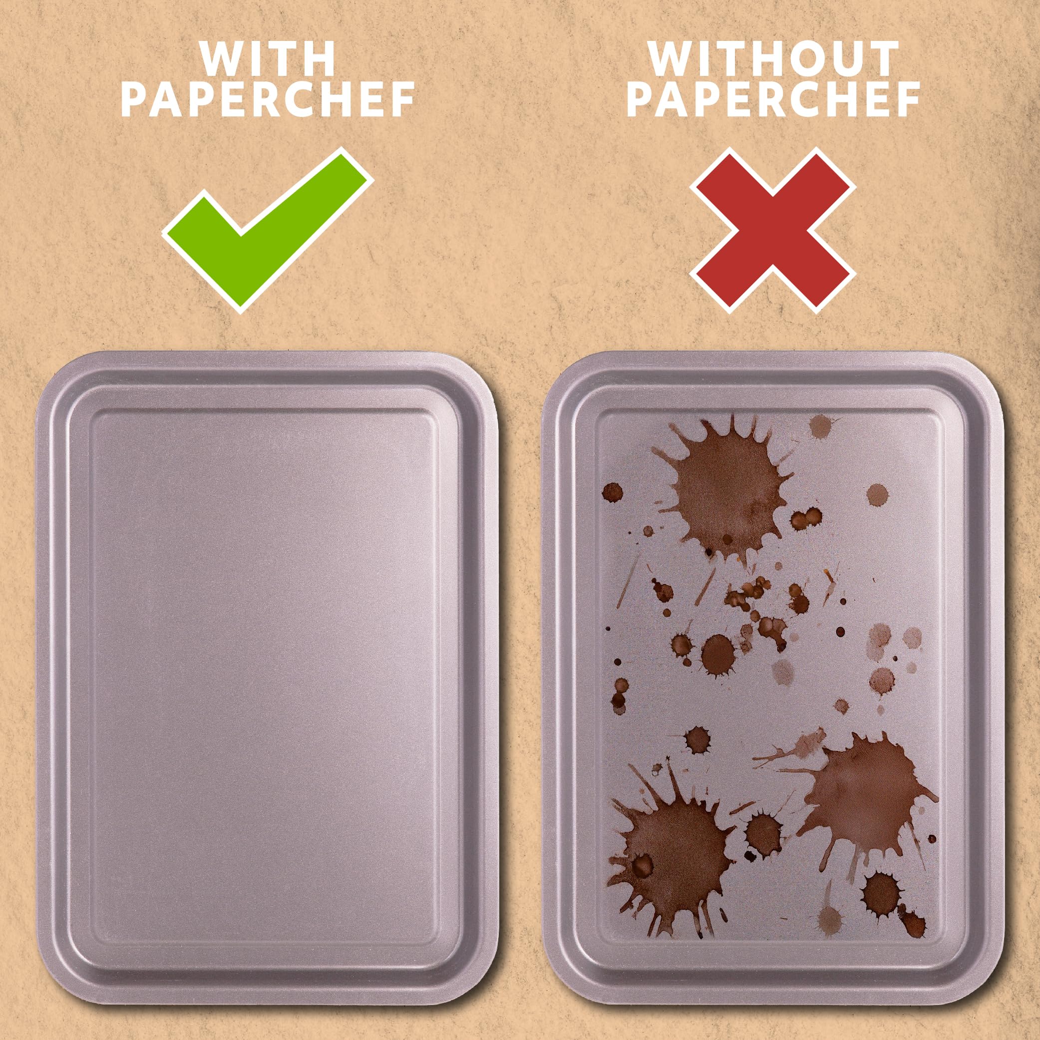 PaperChef Large Parchment Baking Cups Nonstick Easy Release 60 Count