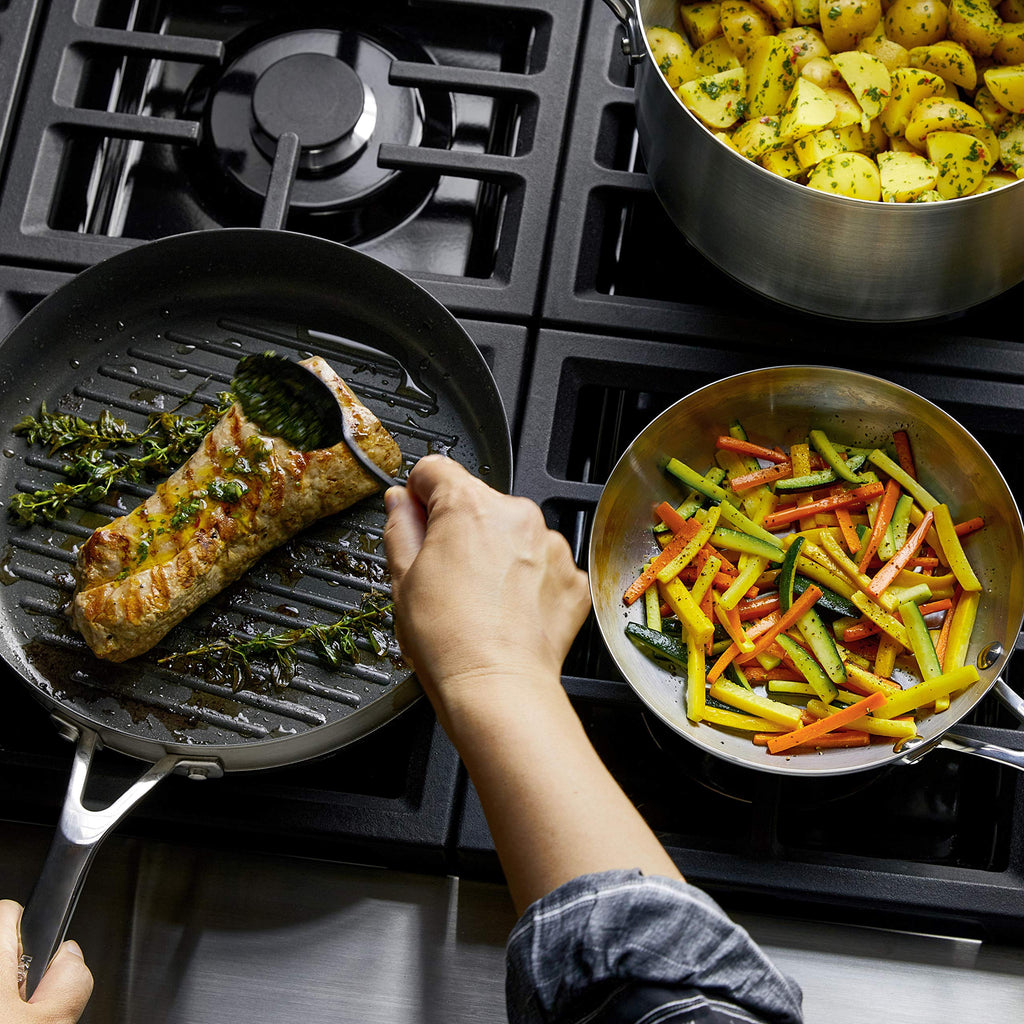 KitchenAid Stainless Steel Cookware Induction Pots and Pans Set, 10-Piece
