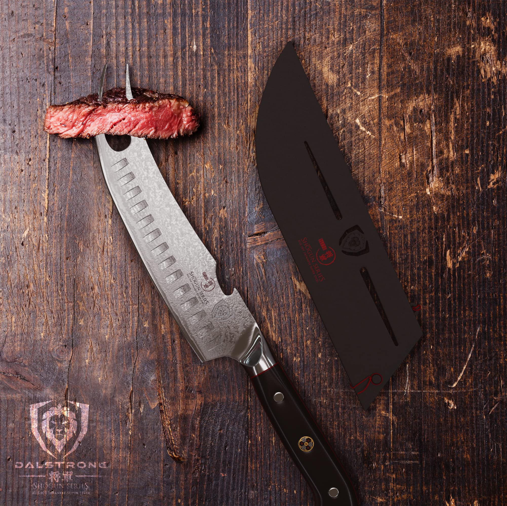 Dalstrong 8" Pitmaster BBQ Knife — Forked Tip & Built-In Bottle Opener — AUS-10V Japanese Steel, 62+ HRC — For Grilling, Smoking & BBQ Service — G10 Handle, Shogun ELITE, customer support