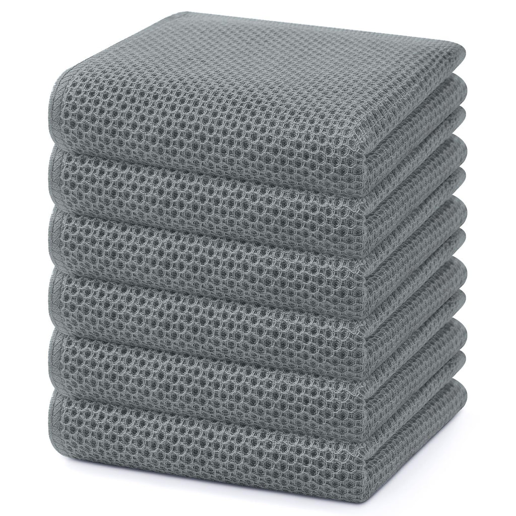 Homaxy 100% Cotton Waffle Weave Kitchen Dish Towels 4-Pack, Apricot