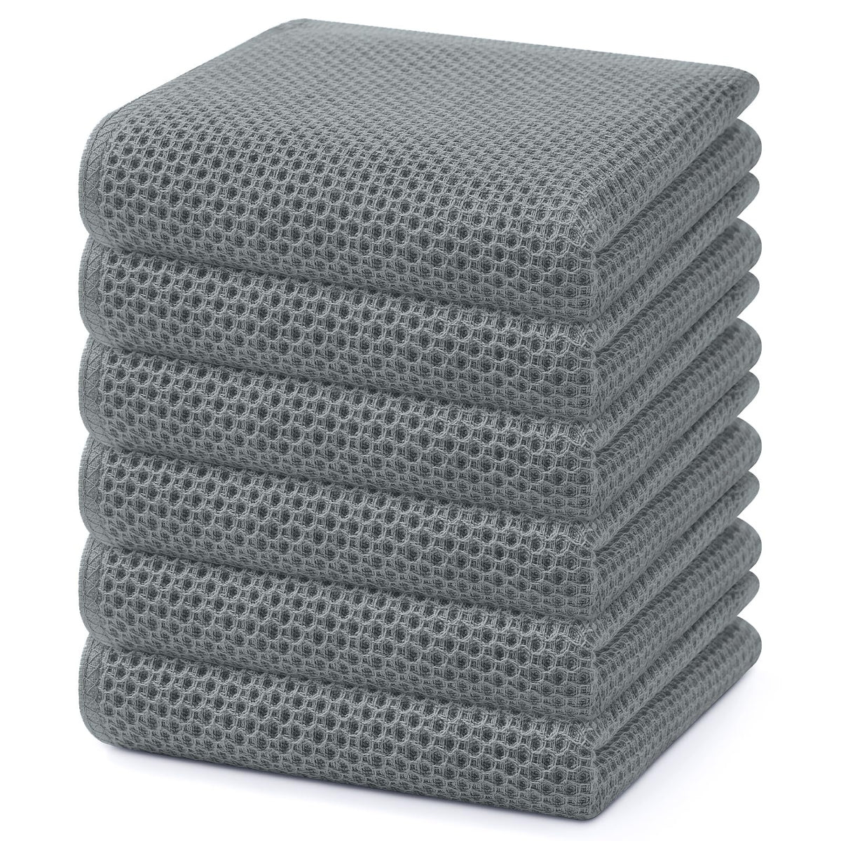 Homaxy 100% Cotton Waffle Weave Kitchen Dish Towels 4-Pack, Apricot