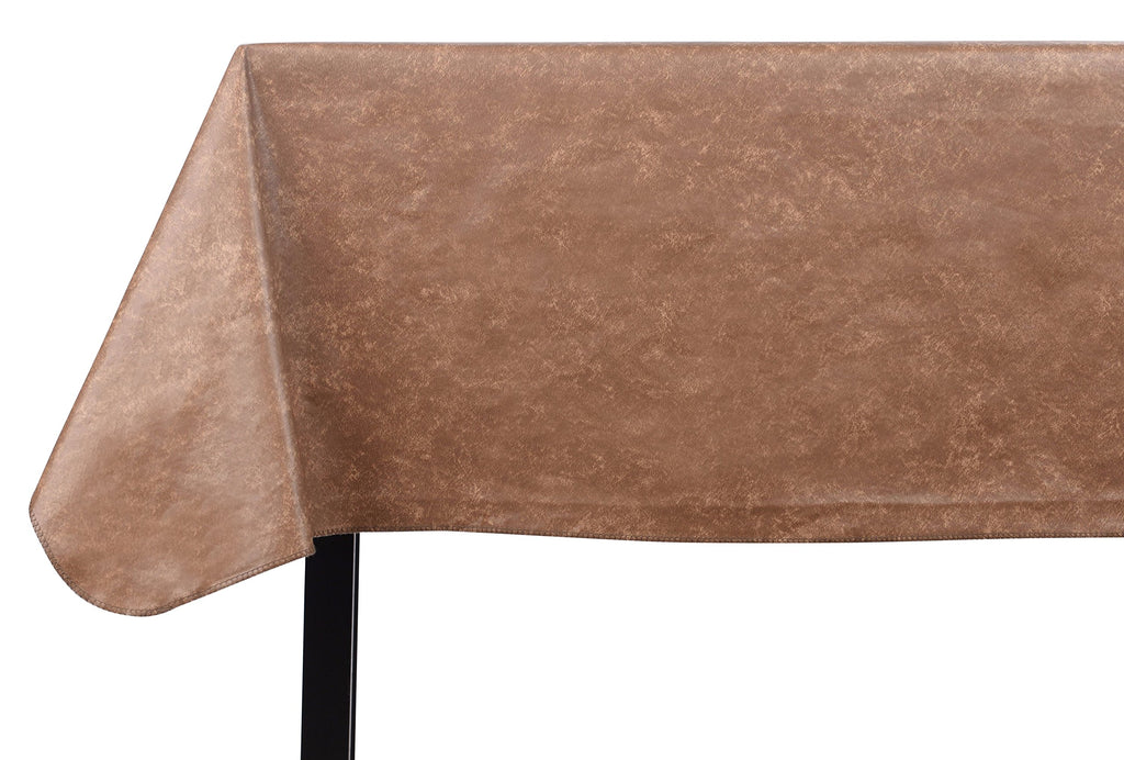Yourtablecloth Heavy Duty Vinyl Rectangle or Square Tablecloth – 6 Gauge Heavy Duty Tablecloth – Flannel Backed – Wipeable Tablecloth with Vivid Colors & Many Sizes 60 x 120 Camel Print