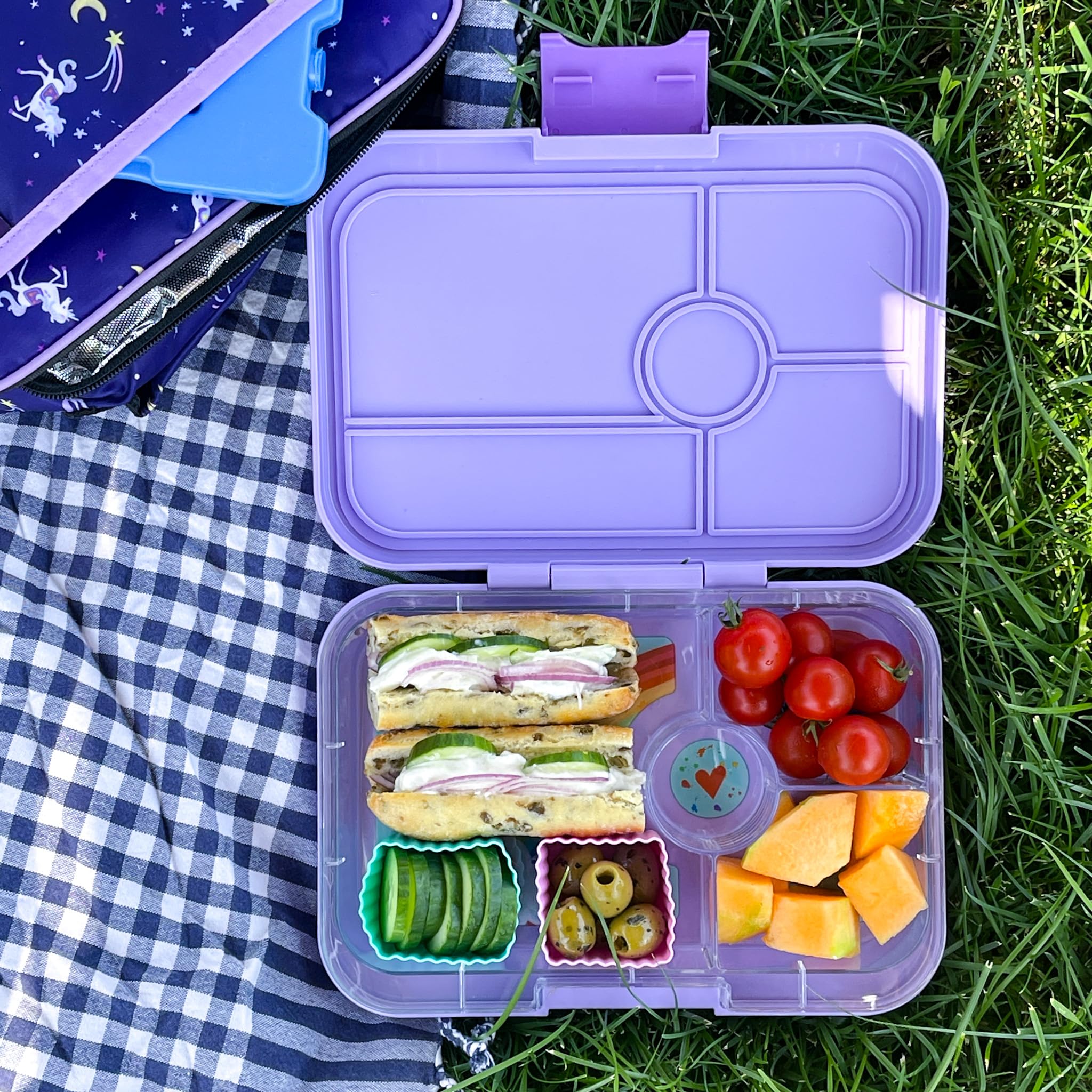 Yumbox Tapas Leakproof Bento Box, 4 Compartments, Seville Purple